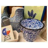 Blue and White Enamelware pieces