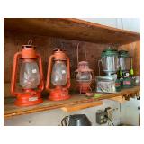 Vintage Coleman Lanterns and one from Pennsylvania Railroad, PRR