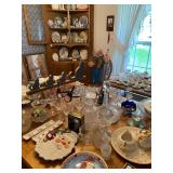 Dining Room FULL of Crystal, Decanters, Stemware, China and MORE