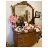 Antique Oak Dresser with Mirror