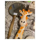 Bath items including an adorable Giraffe Brush