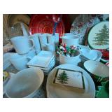 White stoneware pieces including Schmid-50 porcelain, Pier 1 and Crate  Barrel