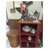 Colorful pirchers, bowls and serving pieces