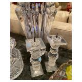 Pair of Crystal Candle Sticks 