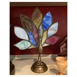 Vintage Peacock with Stain Glass
