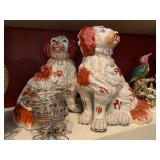 Pair of porcelain Spaniel Dogs 