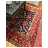 Area rug, Kaleen 6 x 8 made in India, Squre Coffee Table Tessellated Black Marble  