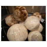 Tessellated horn/bone inlay decorative balls 