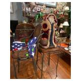 Wicker and Metal Bar Stools 