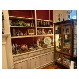 Shelves filled with decoratives 