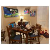 Antique Oak Square Game Table 