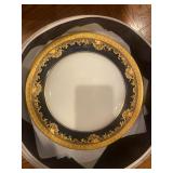 Aynsley Cobalt Blue and Bold Gold Trim made in England Dinner Plates, mint condition, 11 dinner plat