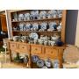 Blue Danube Blue Onion China, Antique Pine Hutch