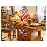 Mission style Oak high bar table