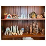 Assortment of Nativity sets from wooden, porcelain, stone, chalk, crystal, terra cotta, Philippines,