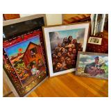 Indian print by Willard Andrews, Poster by Diana Bryer