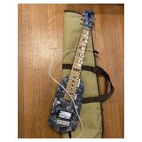 Rouge Jersey Lightening Lap Steel, black pearl finish electric guitar