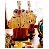 Vintage pair of porcelaiin Asian style lamps Made USA
