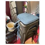 Stackable metal chairs