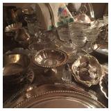 Silver plate serving pieces