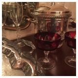 Silver plate serving pieces