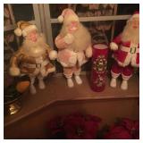 Assorted Santa figurines