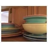 Pastel dinnerware