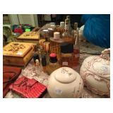 Ladies perfume and decorative boxes