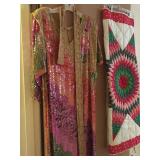 Sequined dress and quilt