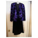 Ladies dress with sequind jacket