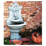 Outdoor fountain and planters