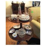 Two-tiered table with beautiful decoratives