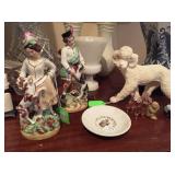 Scottish-themed figurines, poodle figurine and decoratives