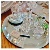 Assorted glass and Swarovski figurines from 1976-1988