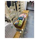 4 Ladder back chairs with rush seats