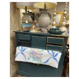 Beautiful chest ready for painting, quilt, wooden lamps and more