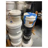 Large size buckets of plaster