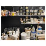 Small size jars of plaster from Faux Effects, Venetial, Aquastone, Domingue, Coat, and more
