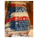 Blanket woven by Peter Lorenz, dated 1838