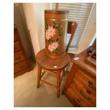 Antique Stool and Butter Churn
