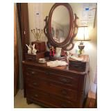 Antique Cherry Dresser with Mustache handles