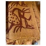 Burlap Textiles, stamped