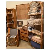 Wicker Etagere, Childs 3 drawer Cabinet and Chair