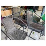 Pair of Vintage Wrought Iron Springer Chairs 