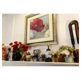 Mantle Decoratives including Asian pieces
