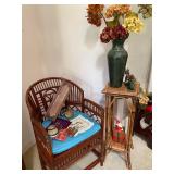 Bamboo Chairs and Plant Stand