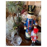 Beautiful cut glass and Christmas decorations