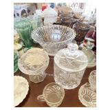 Crystal Biscuit Barrel and Candy Dish