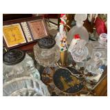 Treasures, decanters, antique clock and MORE
