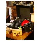 Antique Remington Noiseless Portable Typewriter, Excellent Condition, Vintage Binoculars by Kalimar 7x35